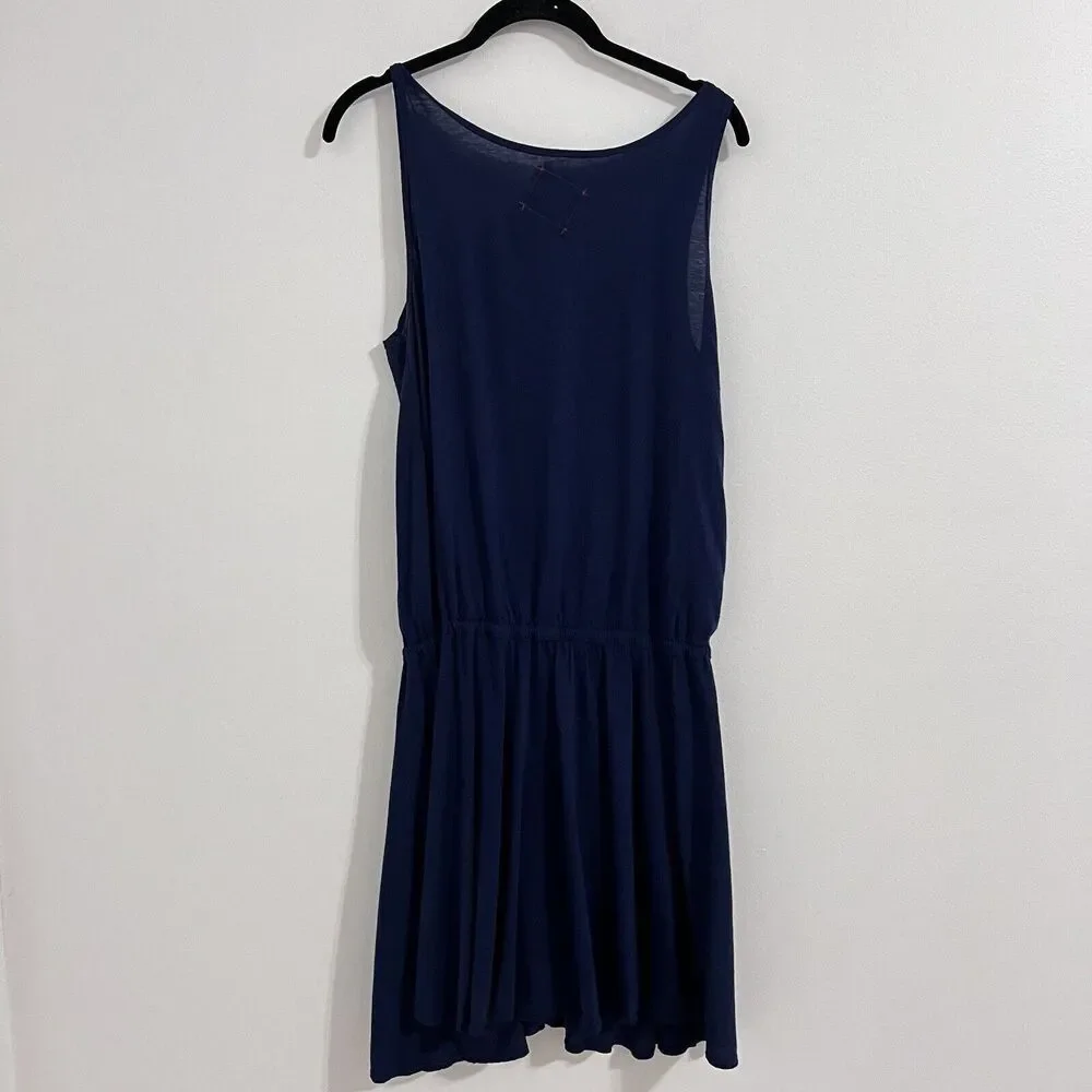 Daftbird Navy Blue Elastic Waist Tank Dress Size S‎ Fit and Flare Casual Summer
